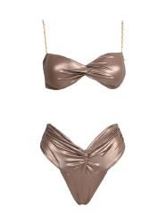 4giveness Costume Costume Bikini fascia slip FGBW3759 Marrone Bronzo