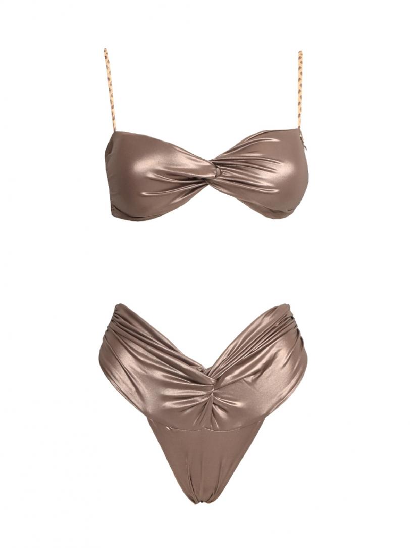 Bikini fascia slip FGBW3759 Marrone Bronzo 1