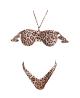 4giveness Costume Costume Bikini balconcino e slip Marrone leopardato - Foto 1