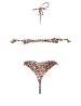 4giveness Costume Costume Bikini balconcino e slip Marrone leopardato - Foto 2