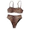 4giveness Costume Costume Bikini top slip alto Marrone leopardato - Foto 1