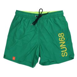 Sun 68 Costume Costume H32103 SWIM PANT WITH MACRO LOGO ON FRONT Verde