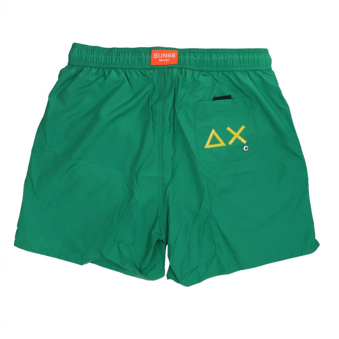 H32103 SWIM PANT WITH MACRO LOGO ON FRONT Verde 2