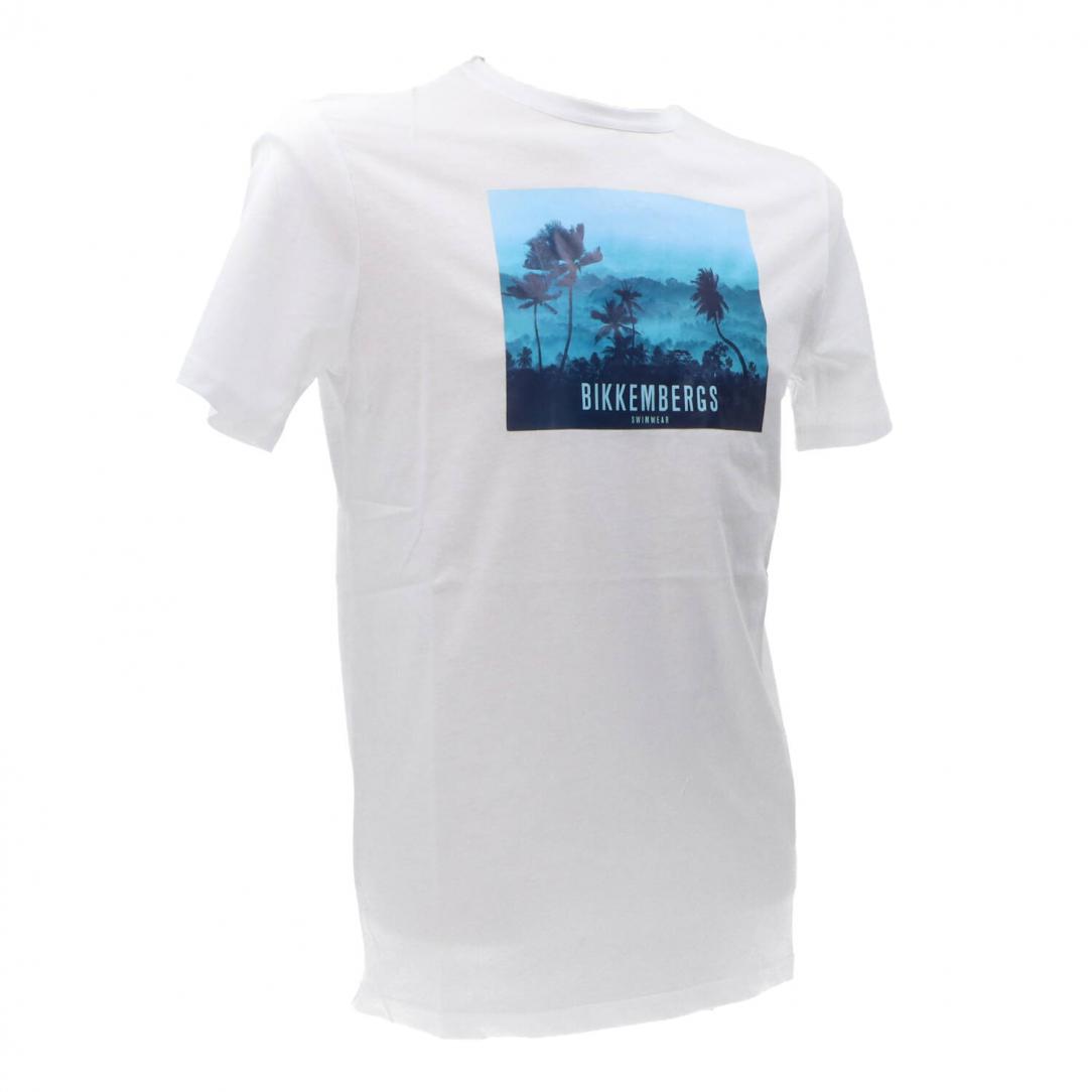 CREW NECK T-SHIRT Bianco Azzurro 2