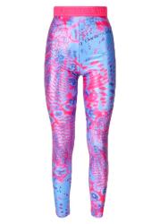 Versace Leggins LEGGINS LYCRA PRINT ANIMALIER Azzurro Multicolore