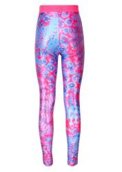 LEGGINS LYCRA PRINT ANIMALIER Azzurro Multicolore