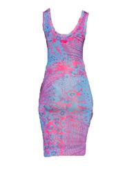 Vestiti M ORGANZINO PRINT ANIMALIER Azzurro Multicolore