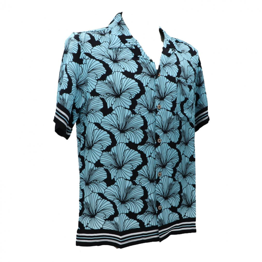 CAMICIA STAMPA VISCOSA Azzurro 2