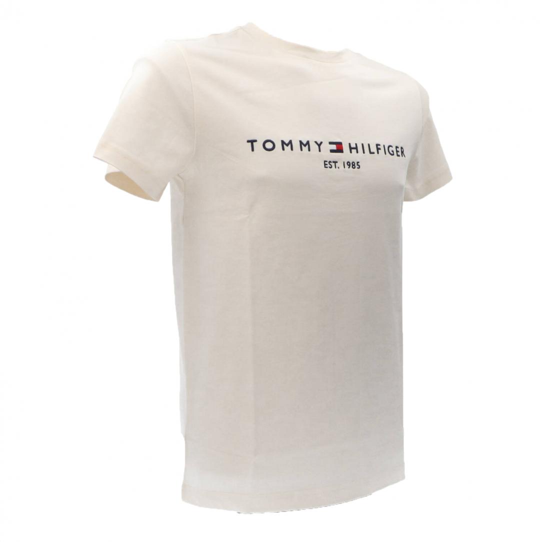 TOMMY LOGO TEE 11797 Bianco Panna 2