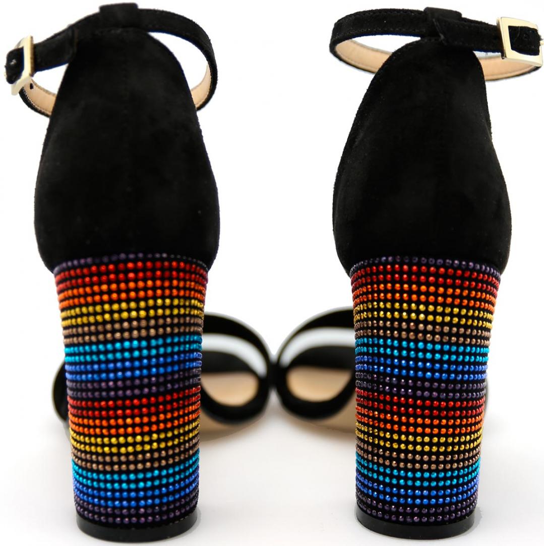 scarpa camoscio e strass 018N010 Nere scarpa camoscio e strass 018N010 Nere 5