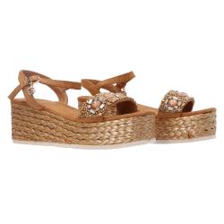 Sandali GC 662 strass marrone