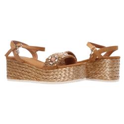 Sandali GC 662 strass marrone