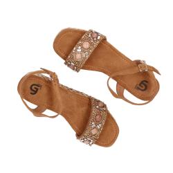 Sandali GC 662 strass marrone