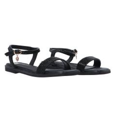 Sandali GP23 475 rasoterra strass Nero