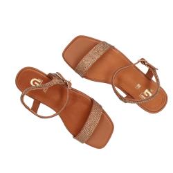 Sandali GP23 475 rasoterra strass Marrone