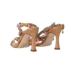 Sandali GC 670 tacco multicolor Marrone