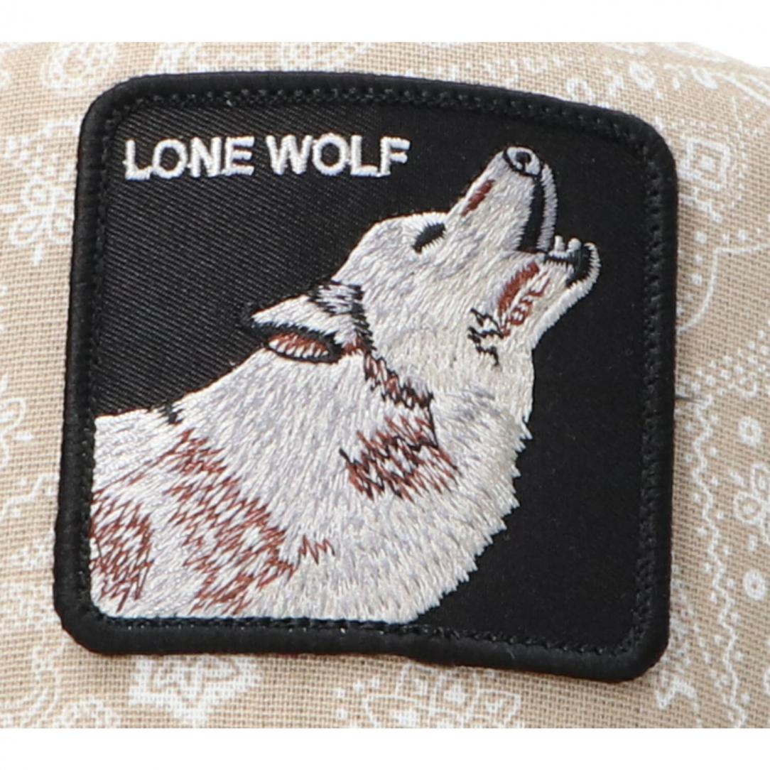 DROP CANVAS ANIMAL CAP Beige Lone wolf 2