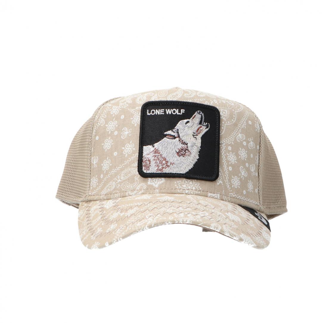 DROP CANVAS ANIMAL CAP Beige Lone wolf 1