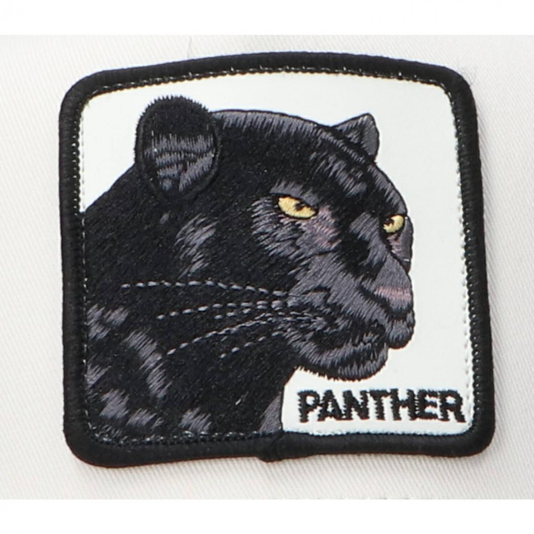 DROP CANVAS ANIMAL CAP Bianco panther 2