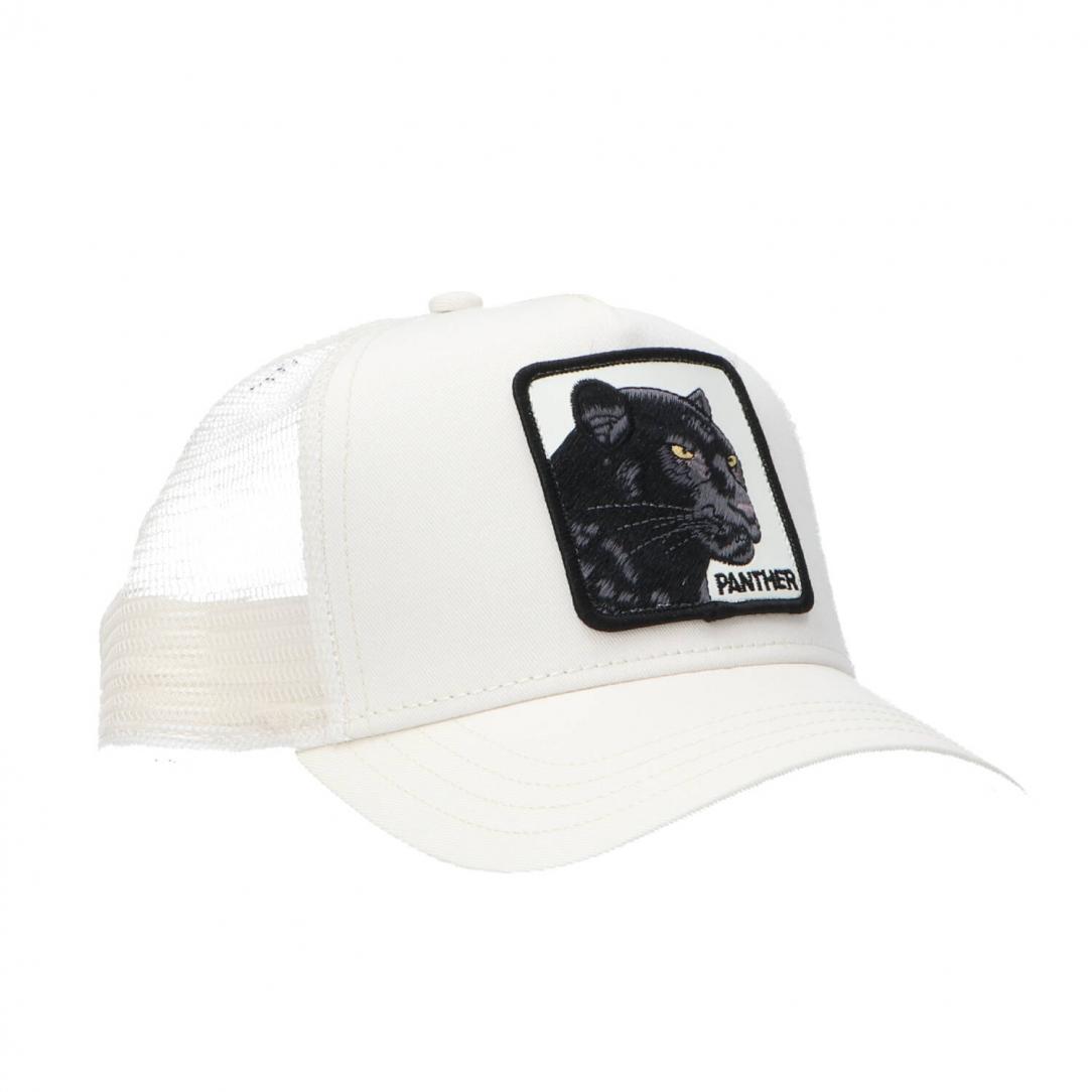 DROP CANVAS ANIMAL CAP Bianco panther 3