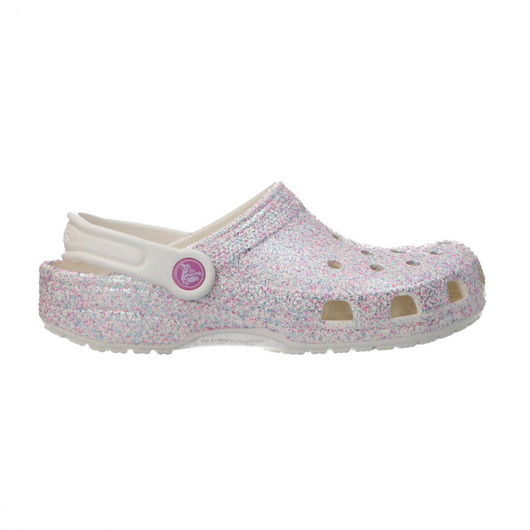 CLASSIC CLOG KIDS Bianco Glitter 1