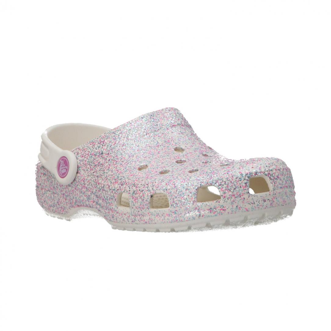 CLASSIC CLOG KIDS Bianco Glitter 2