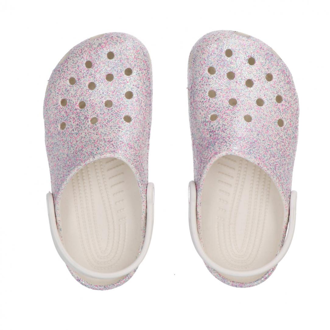 CLASSIC CLOG KIDS Bianco Glitter 3