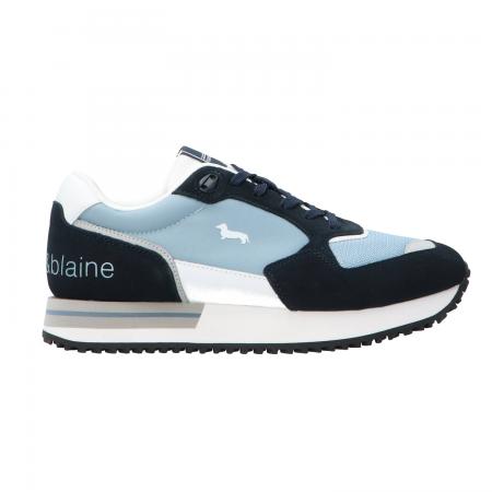 Sneakers Uomo Tex fabric nylon suede Azzurro