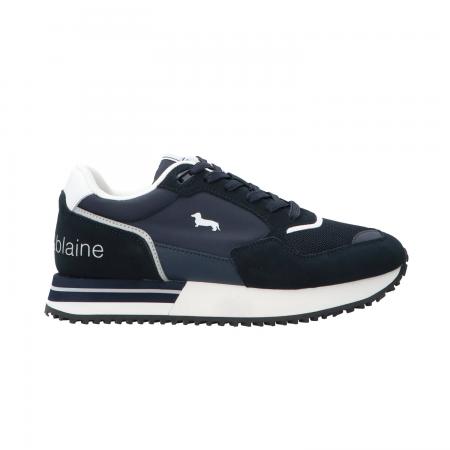 Sneakers Uomo Tex fabric nylon suede blu...