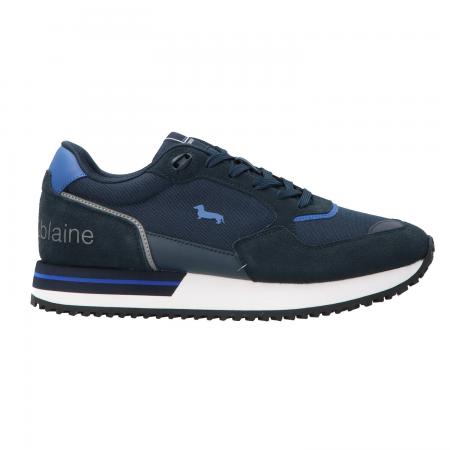 Sneakers Uomo Tex fabric nylon suede blu...