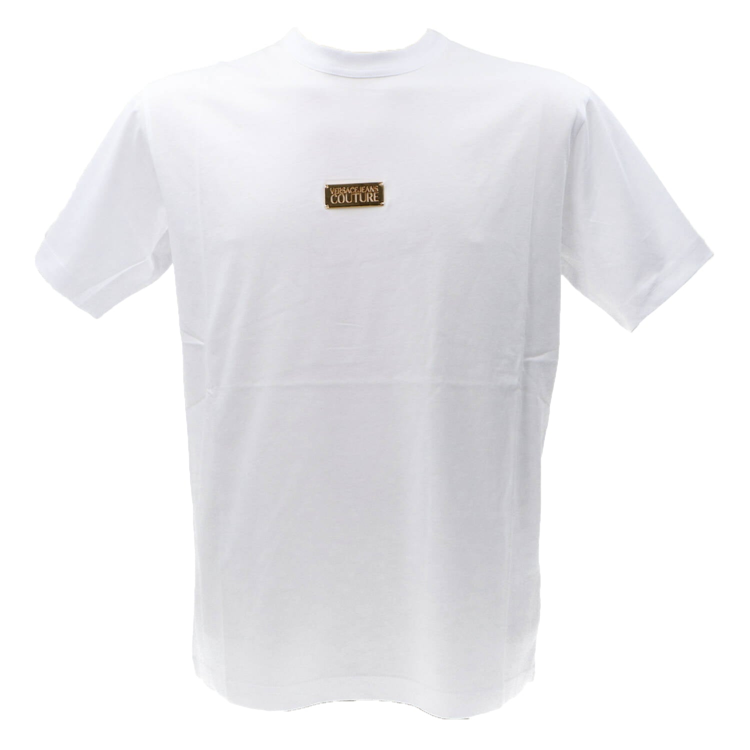 Versace T-shirt T-shirt 77GAHT08 LOGO PLACKET Bianco