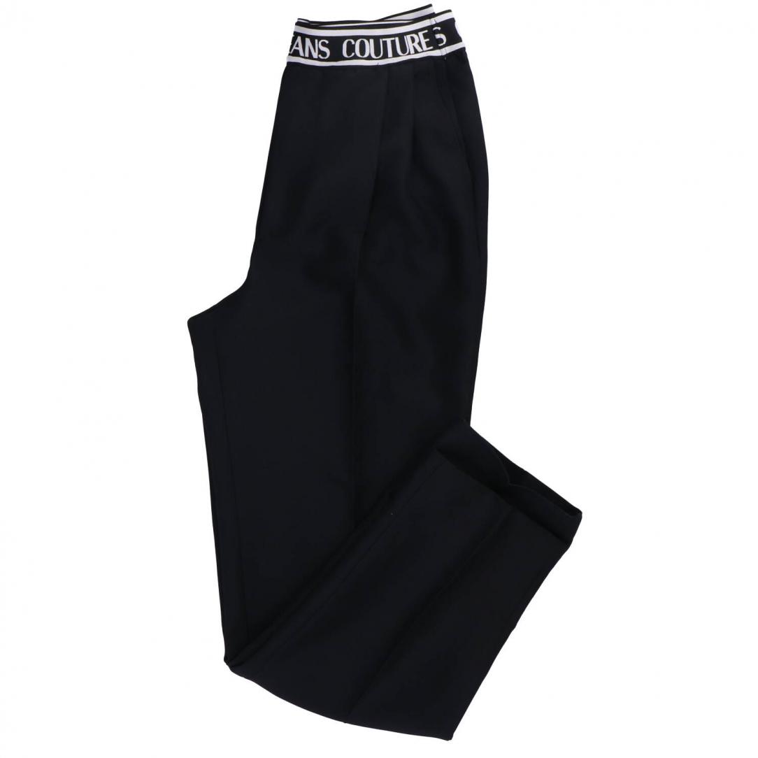 77GAA101 LOGO TROUSERS CANVAS Nero 1