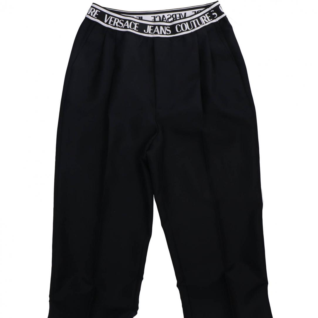 77GAA101 LOGO TROUSERS CANVAS Nero 2