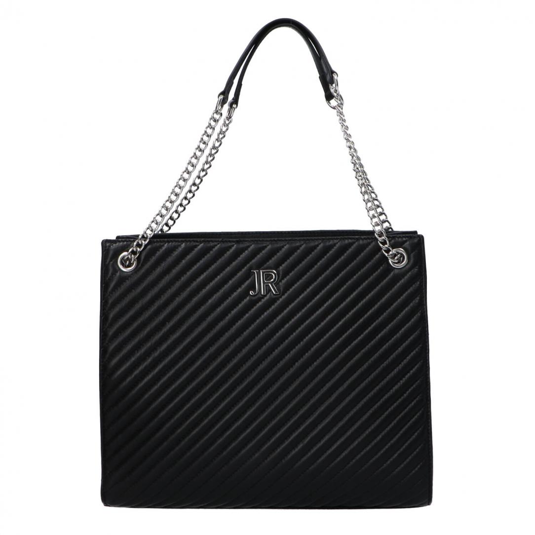 SHOPPING BAG KLEEBE Argento Nero 1