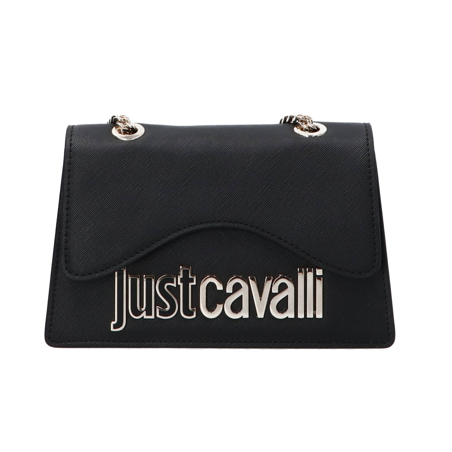 Just Cavalli Borse a spalla Borse a spalla SAFFIANO METAL LETTERING Nero