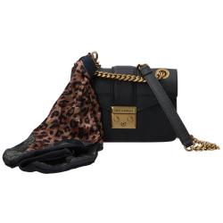 Borse tracolla LEOPARD ICONIC FOULARD Nero