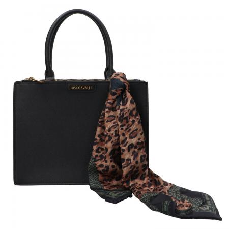 Borse A Mano Donna FOULARD ICONIC LEOPARD Nero