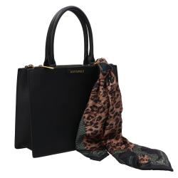 Borse a mano FOULARD ICONIC LEOPARD Nero