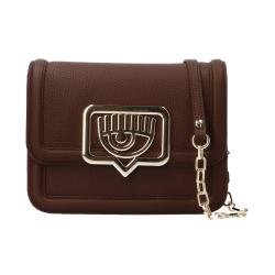 Borse tracolla GRAINY EYELIKE BUCKLE Marrone