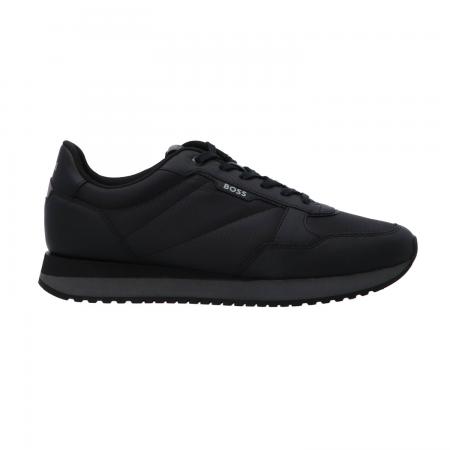 Sneakers Uomo Kai Runn leather nylon Nero