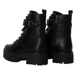 Anfibi Vaires stringato maxi logo nero argento