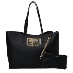 Borse a spalla SHOPPER GRAINY EYELIKE Nero