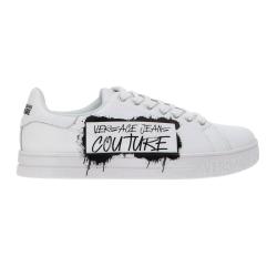 Versace Sneakers Sneakers Fondo court 88 lett grafiti Bianco
