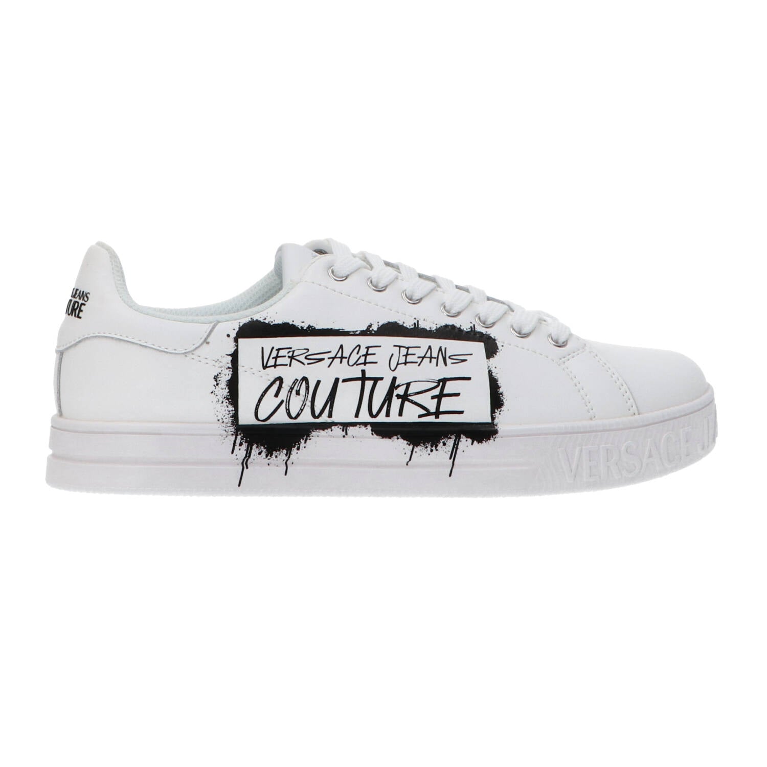 Versace Sneakers Sneakers Fondo court 88 lett grafiti Bianco