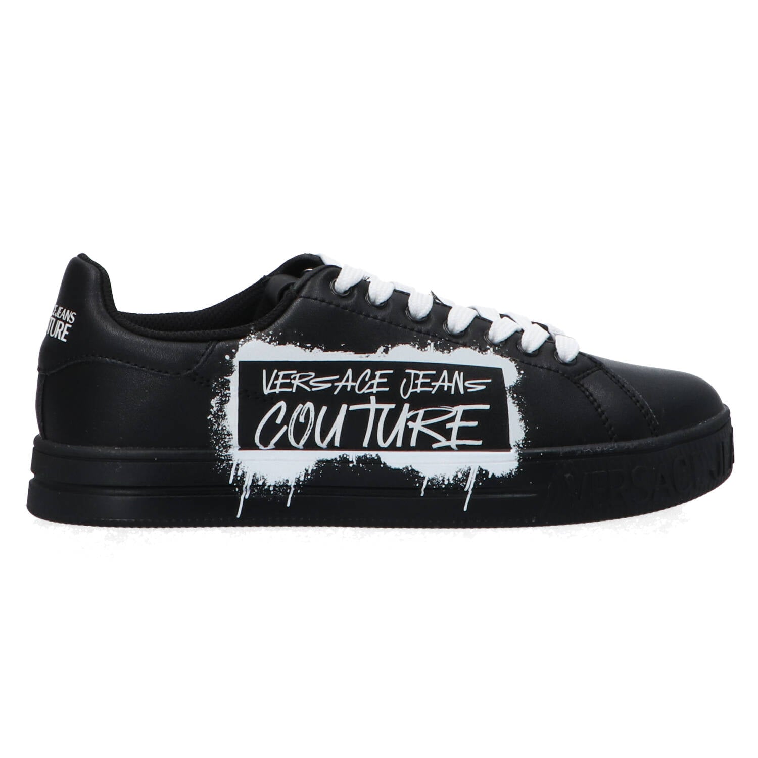 Versace Sneakers Sneakers Fondo court 88 lett grafiti Nero