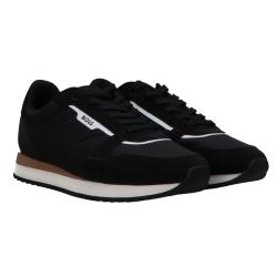 Sneakers Kai Runn leather nylon bianco nero