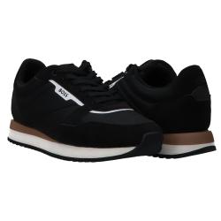 Sneakers Kai Runn leather nylon bianco nero