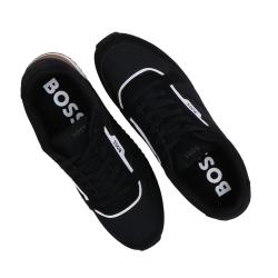 Sneakers Kai Runn leather nylon bianco nero