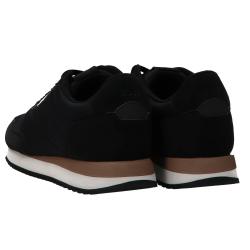 Sneakers Kai Runn leather nylon bianco nero