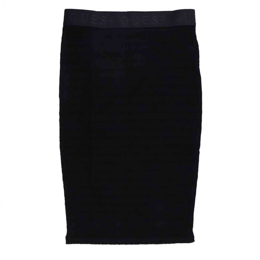 DENISA STRIPED SKIRT Nero 1